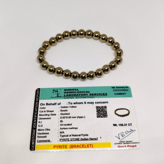 Golden Pyrite Bracelet | Authentic Crystal Jewelry