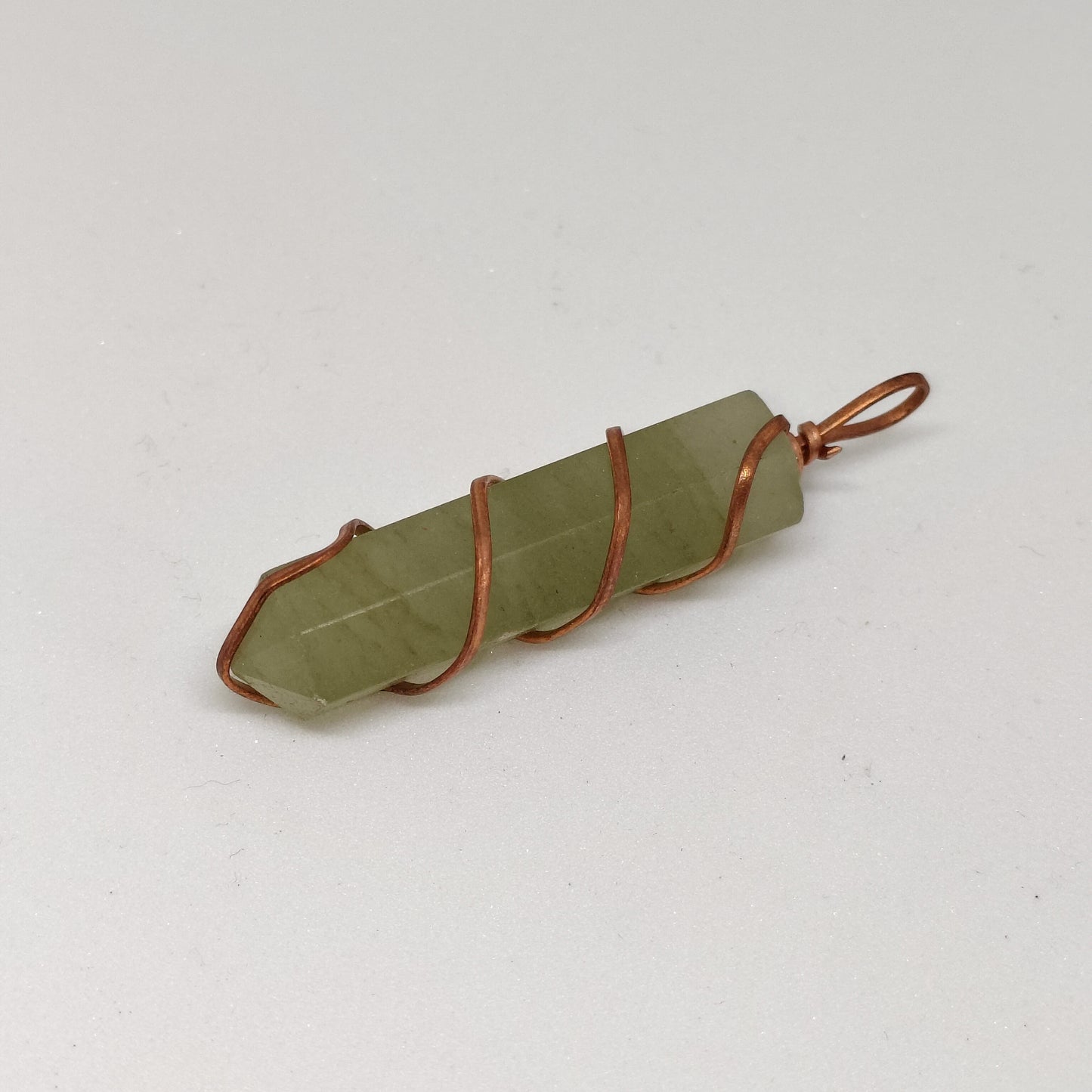 Green Aventurine Pencil Pendant | Authentic Crystal Jewelry