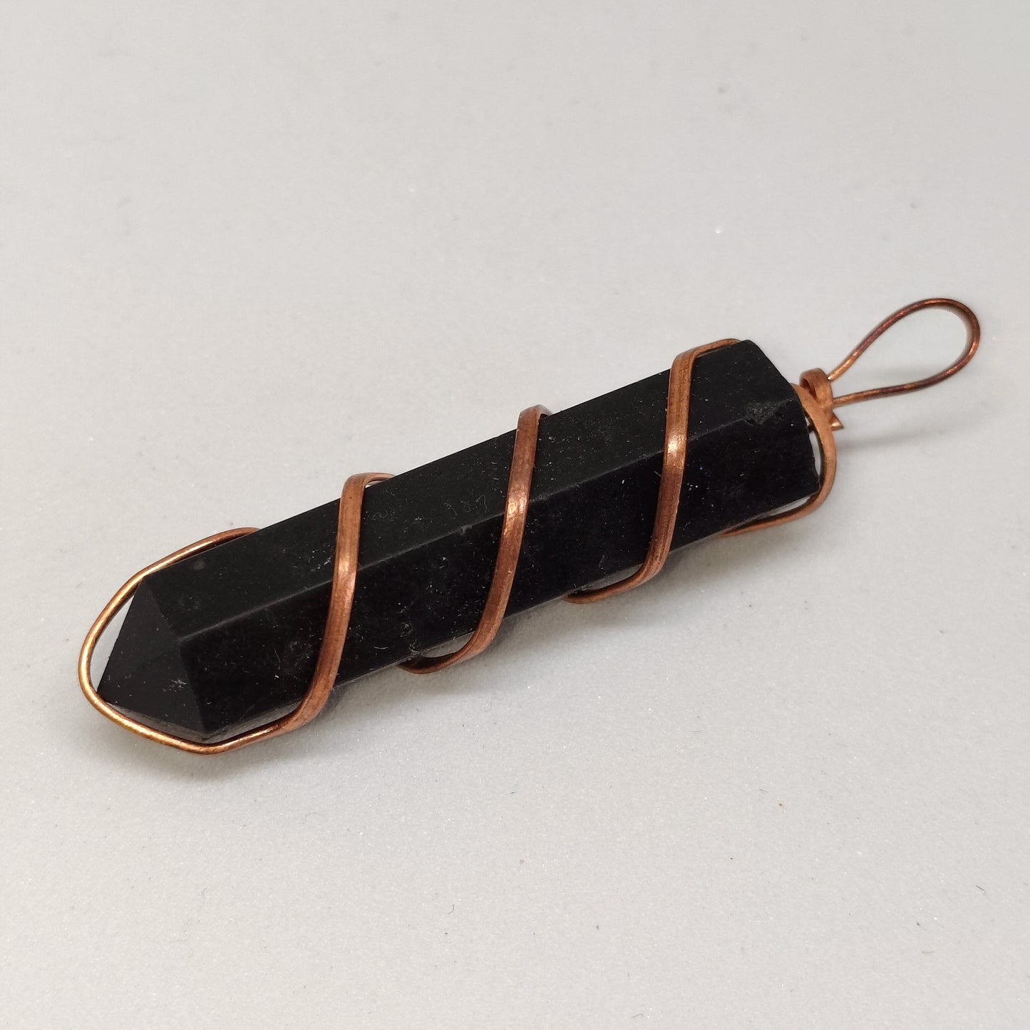 Black Tourmaline Pencil Pendant | Authentic Crystal Jewelry
