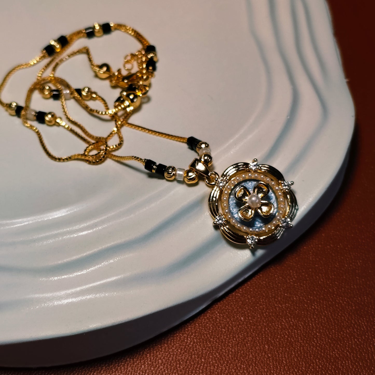 Silver Mist 18K Gold Plated Mangalsutra