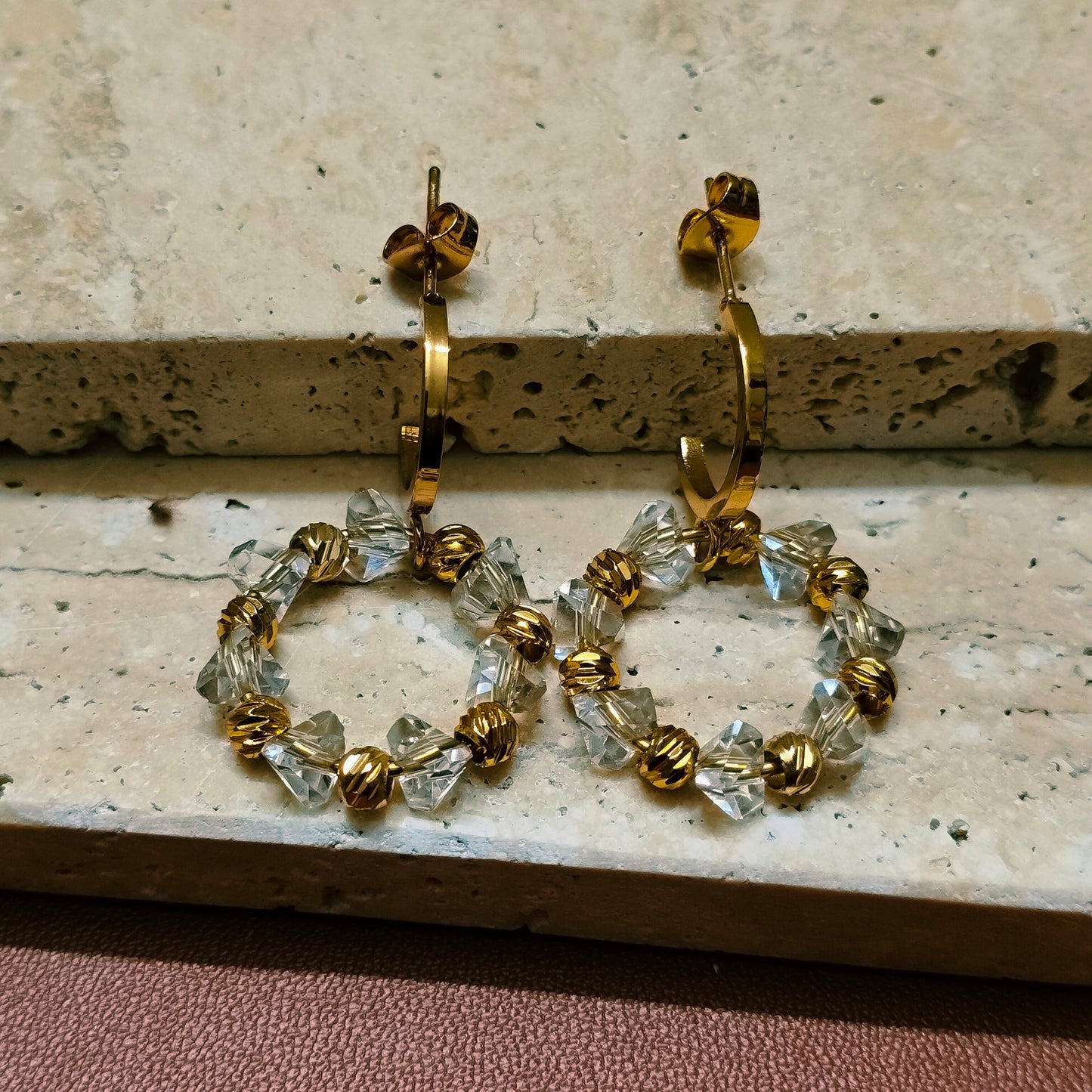 Crystal Dew 18K Gold Plated Earrings