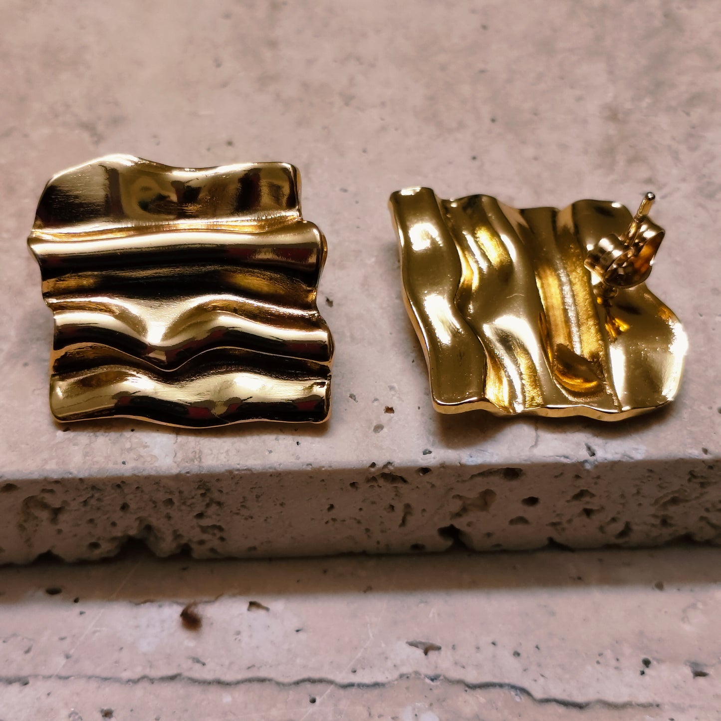 Auric Wave 18K Gold Plated Earrings