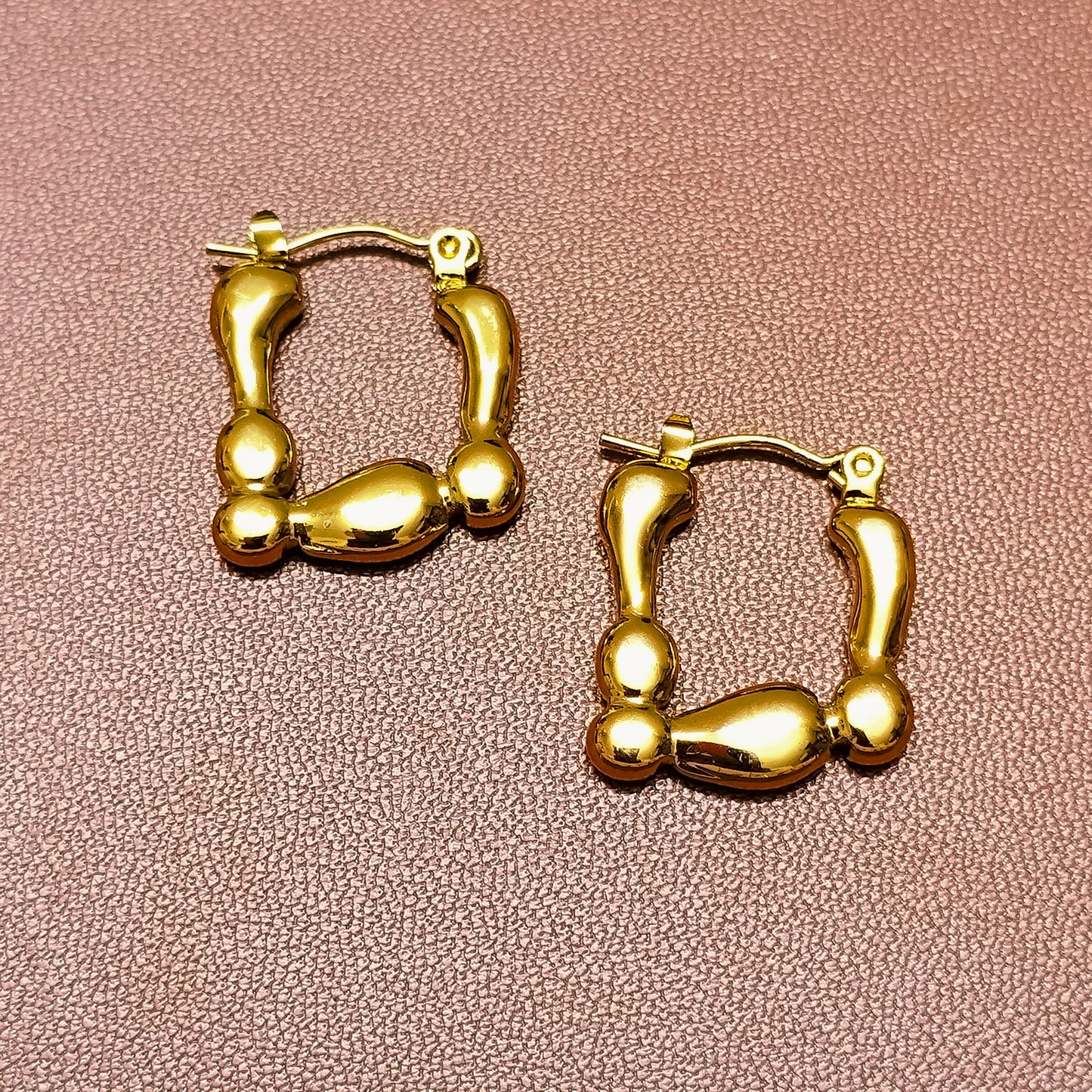 Auric Frame 18K Gold Plated Chunky Hoop Earrings