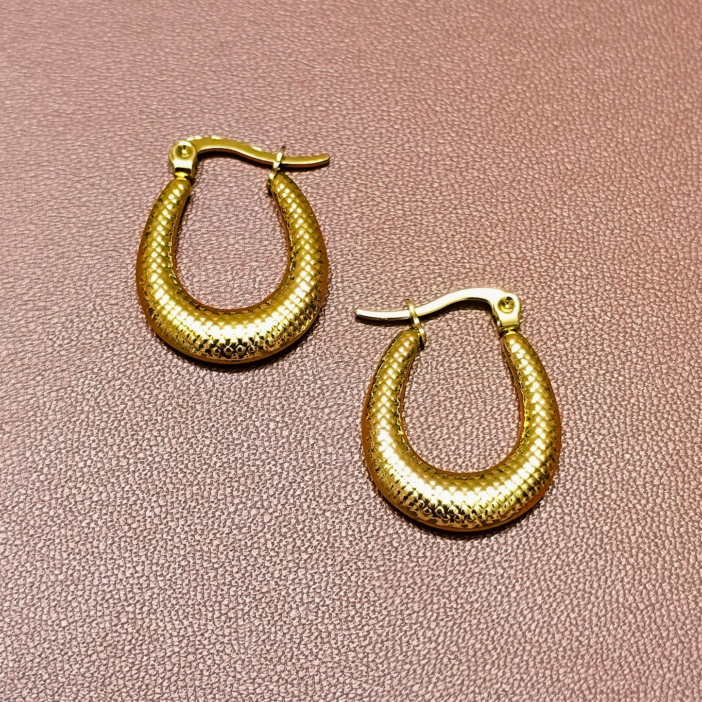 Auric Bold 18K Gold Plated Chunky Hoop Earrings