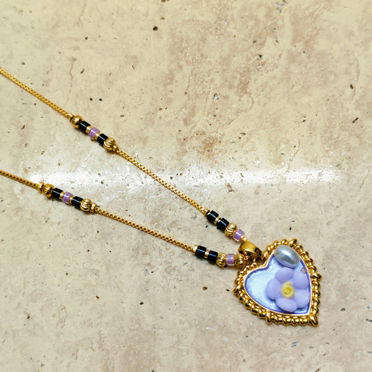 Violet Bloom 18K Gold Plated Mangalsutra