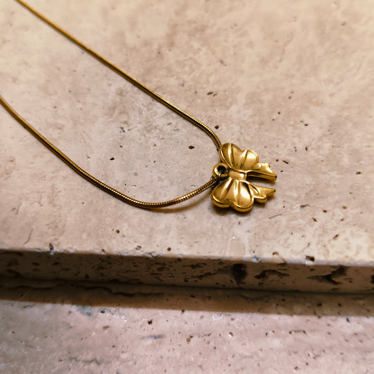 Grace Knot 18K Gold Plated Pendant Necklace