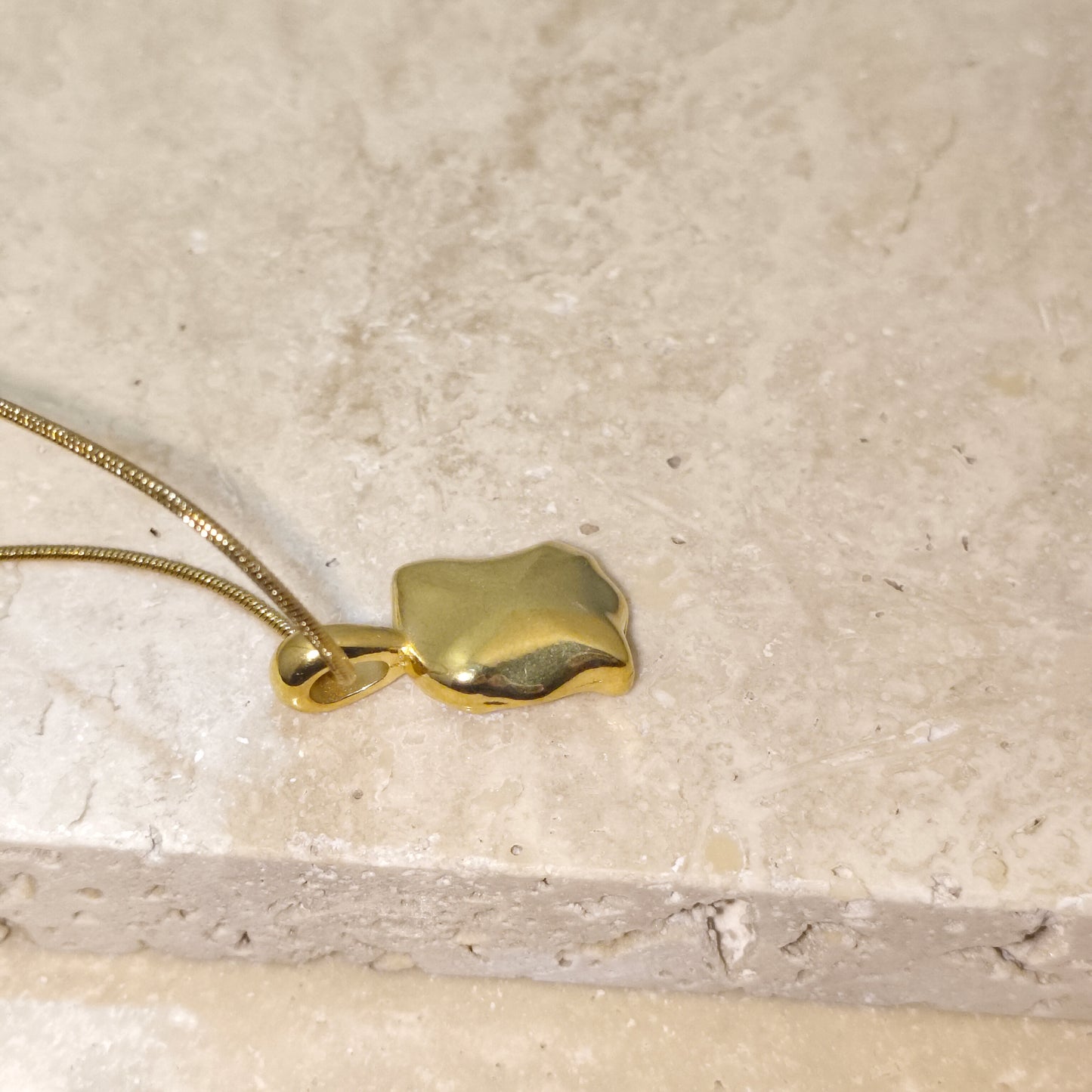 Pink Flow 18K Gold Plated Pendant Necklace