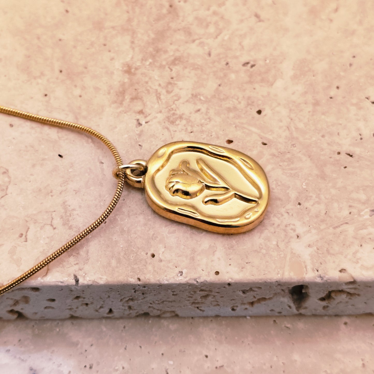 Golden Rose 18K Gold Plated Pendant Necklace