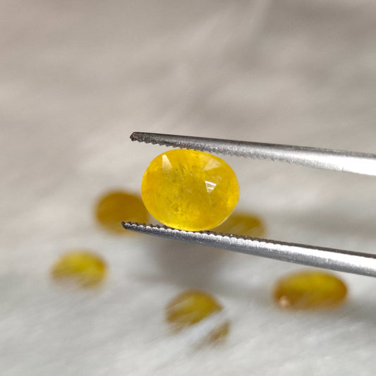 Natural Bangkok Yellow Sapphire | Glass Filled | Certified Loose Gemstone