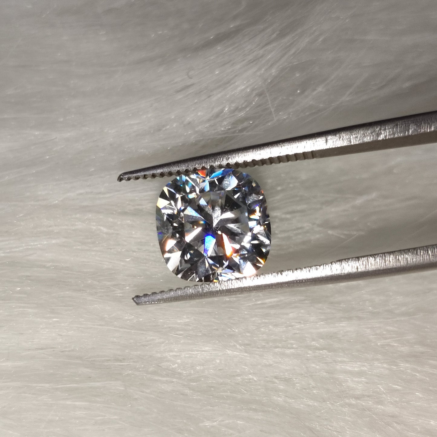 Moissanite Cushion Cut | GRA Certified Laser Engraved Loose Gemstone