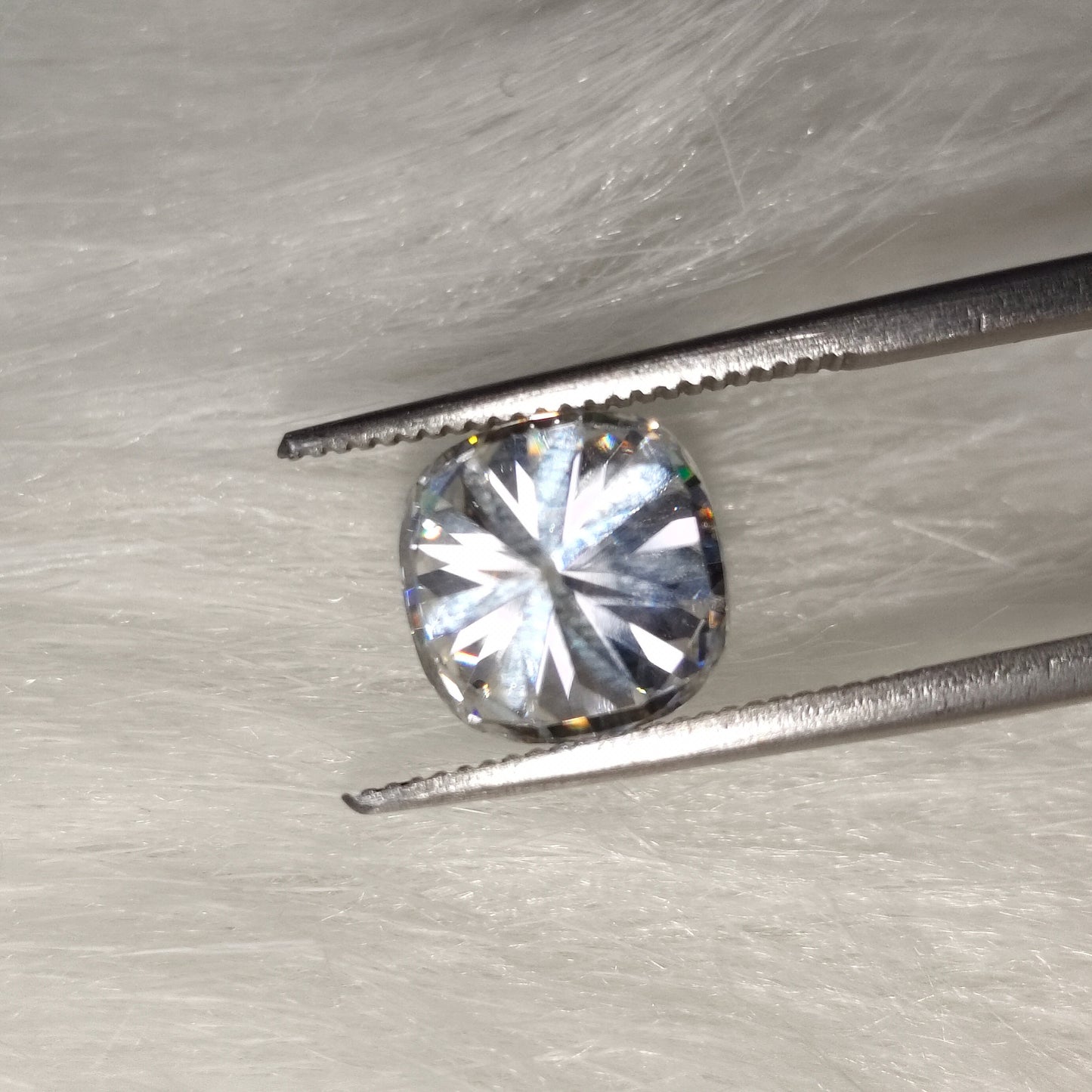Moissanite Cushion Cut | GRA Certified Laser Engraved Loose Gemstone