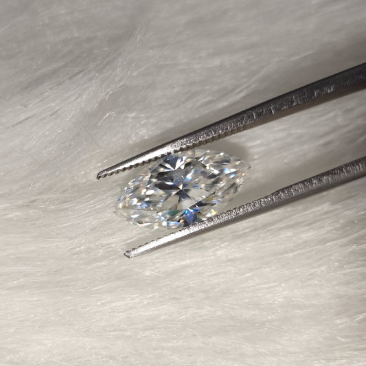Moissanite Marquise Cut | GRA Certified Laser Engraved Loose Gemstone