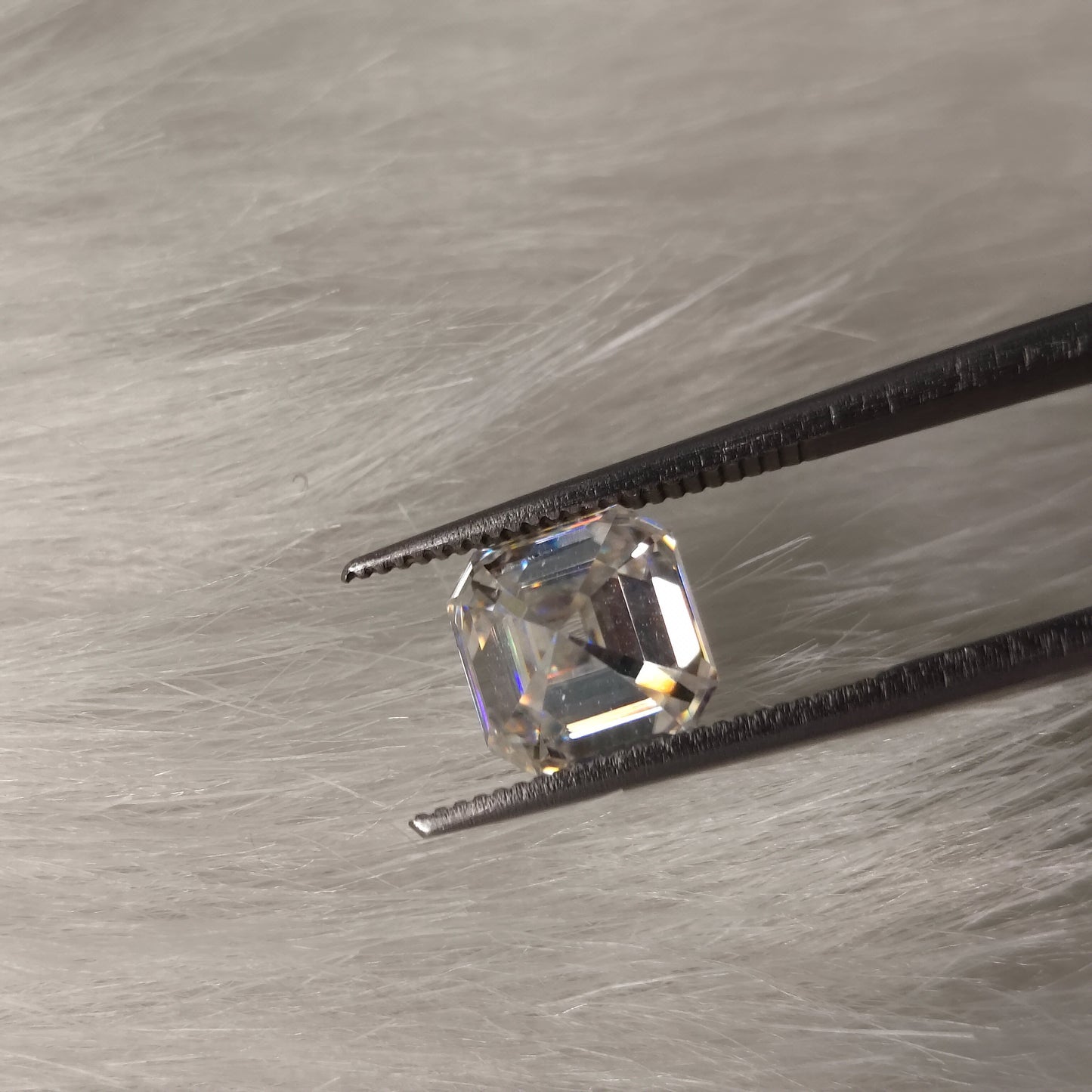 Moissanite Asscher Cut | GRA Certified Laser Engraved Loose Gemstone