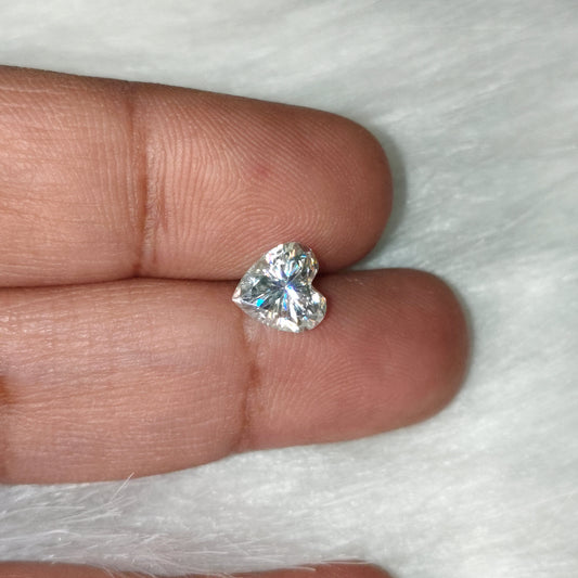 Moissanite Heart Cut | GRA Certified Laser Engraved Loose Gemstone