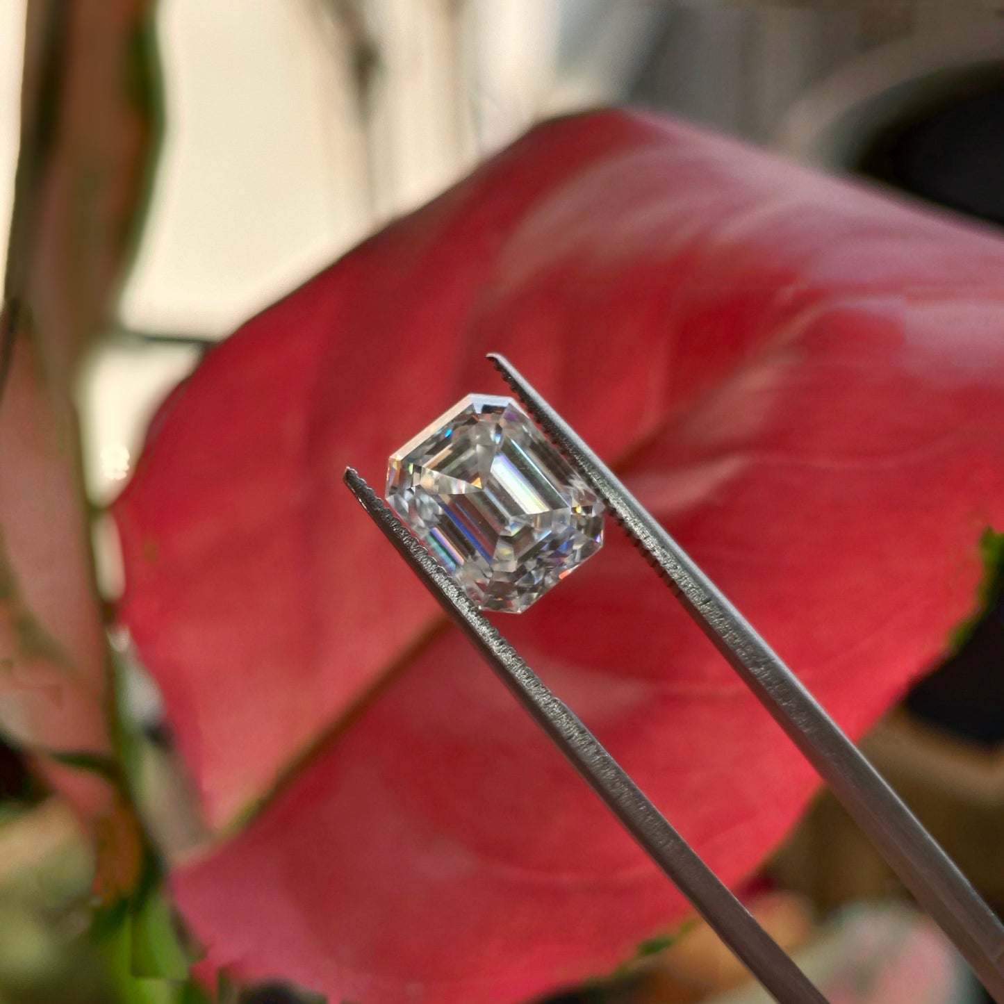Moissanite Emerald Cut | GRA Certified Laser Engraved Loose Gemstone
