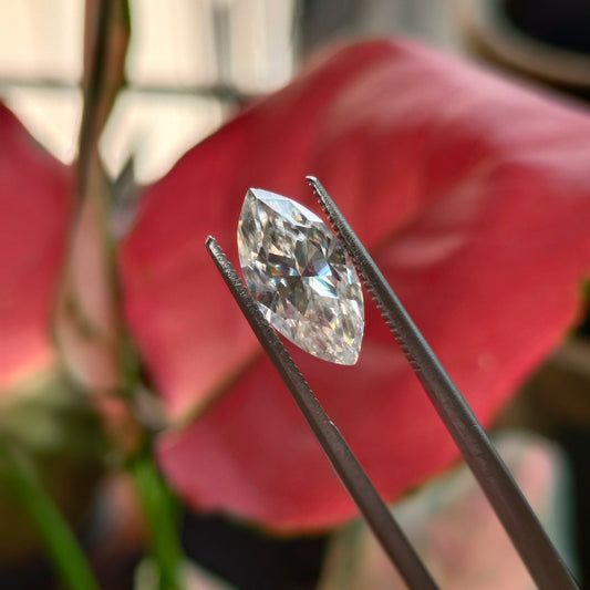 Moissanite Marquise Cut | GRA Certified Laser Engraved Loose Gemstone