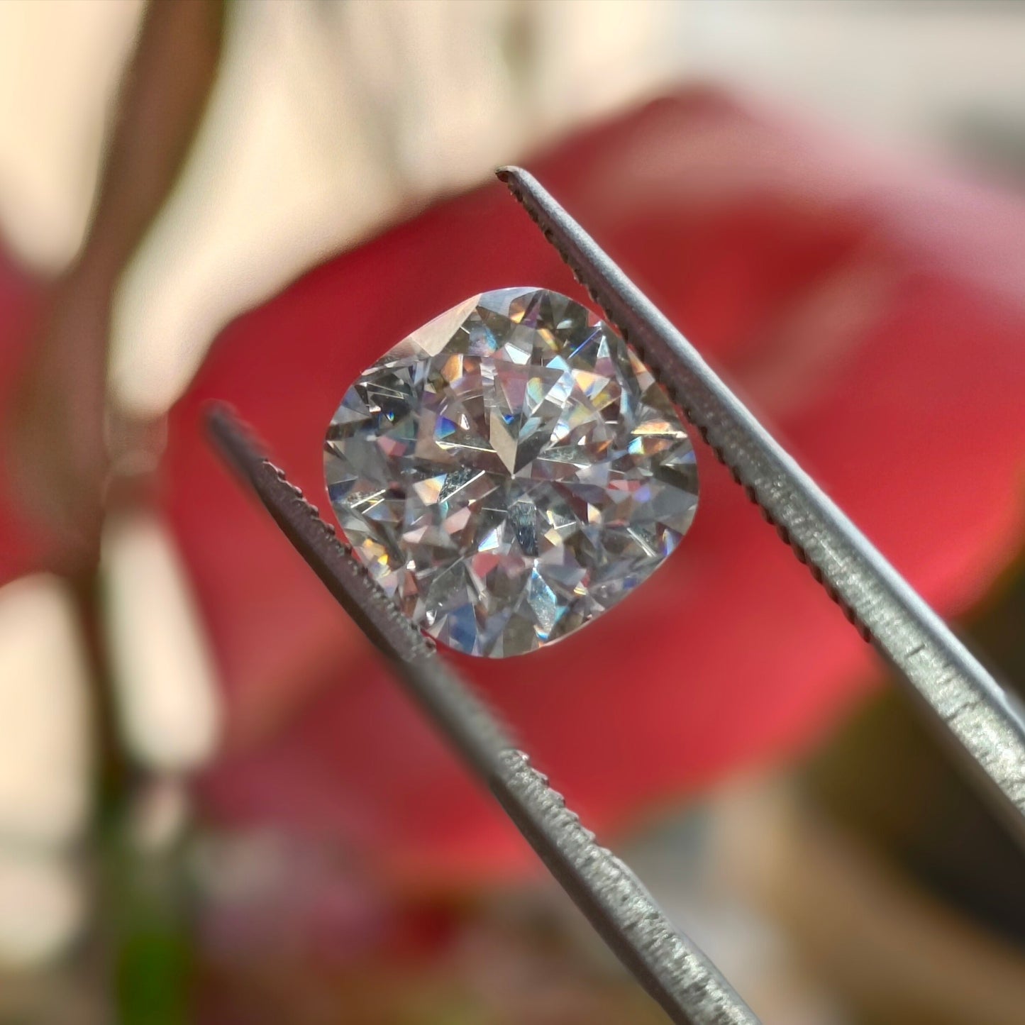 Moissanite Cushion Cut | GRA Certified Laser Engraved Loose Gemstone