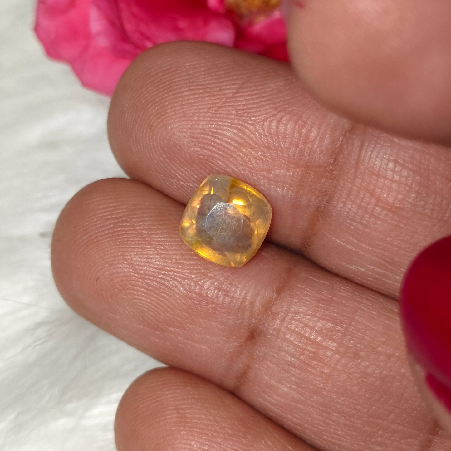 Natural Bangkok Yellow Sapphire | Glass Filled | Certified Loose Gemstone