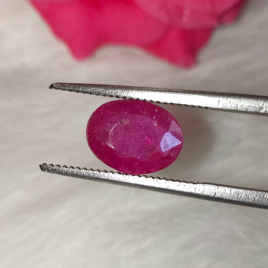 Natural Bangkok Ruby | Glass Filled | Certified Loose Gemstone