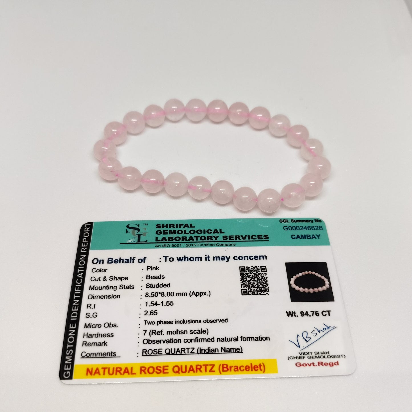 Rose Quartz Bracelet | Authentic Crystal Jewelry