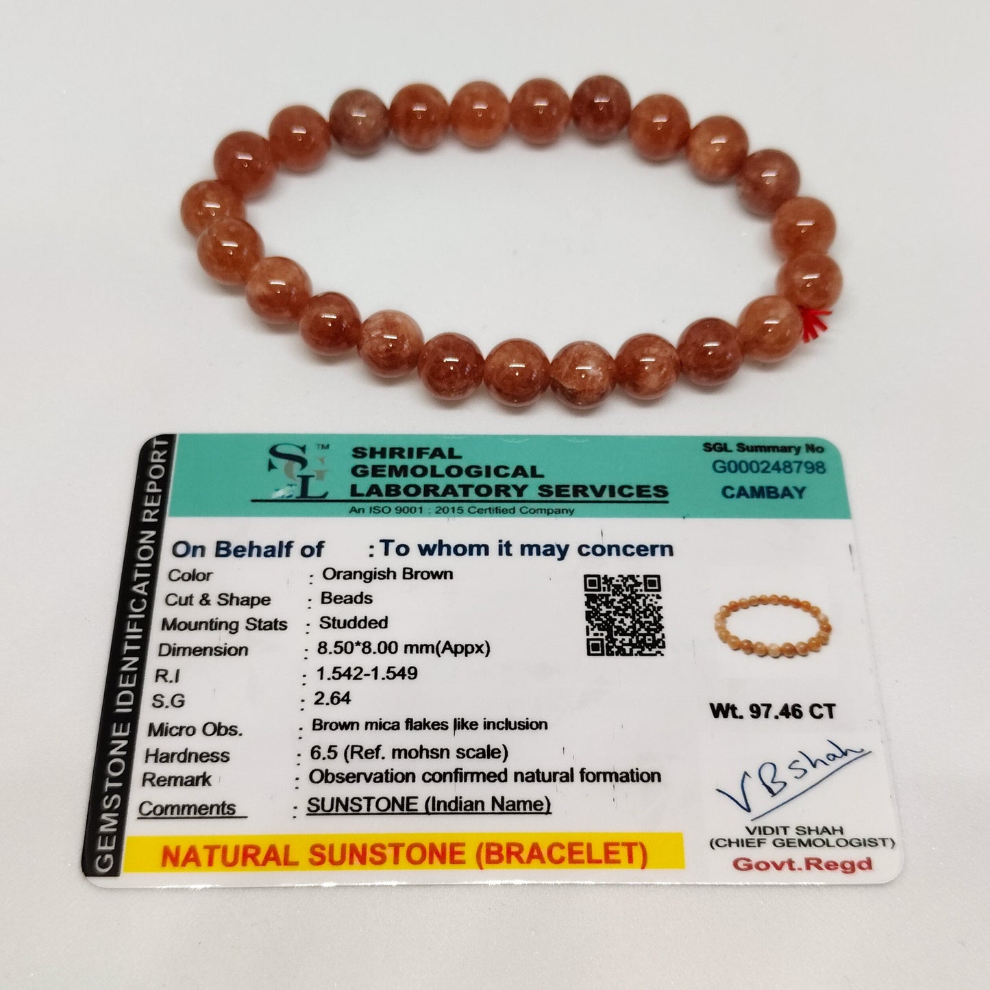 Sunstone Bracelet | Authentic Crystal Jewelry