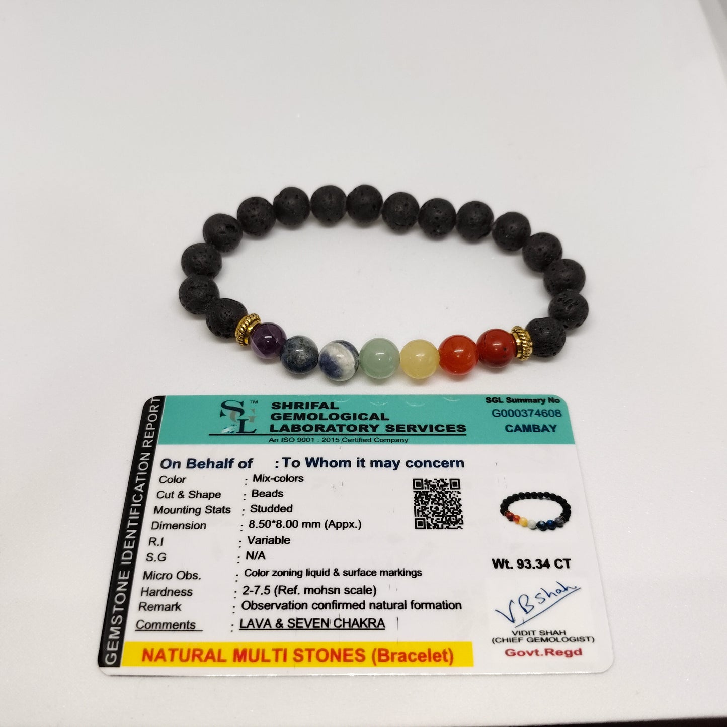 7 Chakra Lava Stone Bracelet | Authentic Crystal Jewelry
