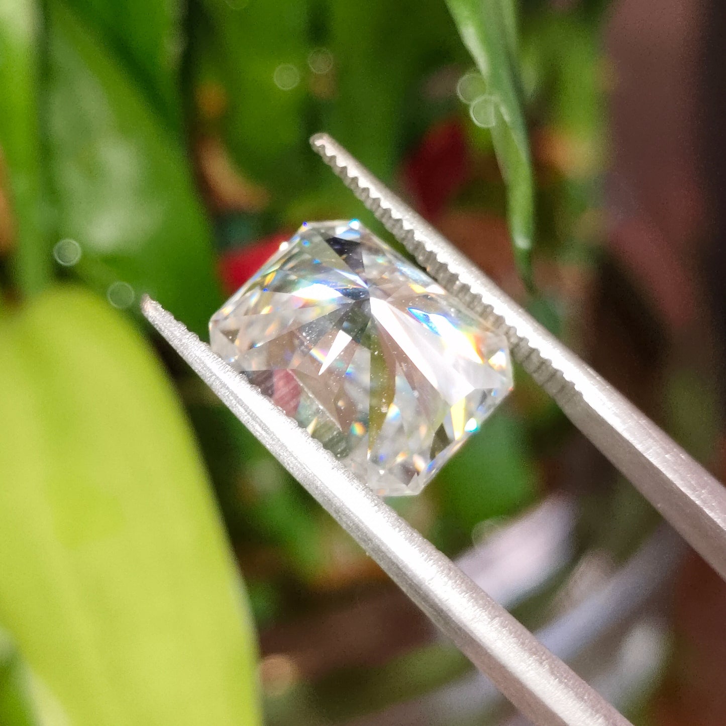 Moissanite Radiant Cut | GRA Certified Laser Engraved Loose Gemstone