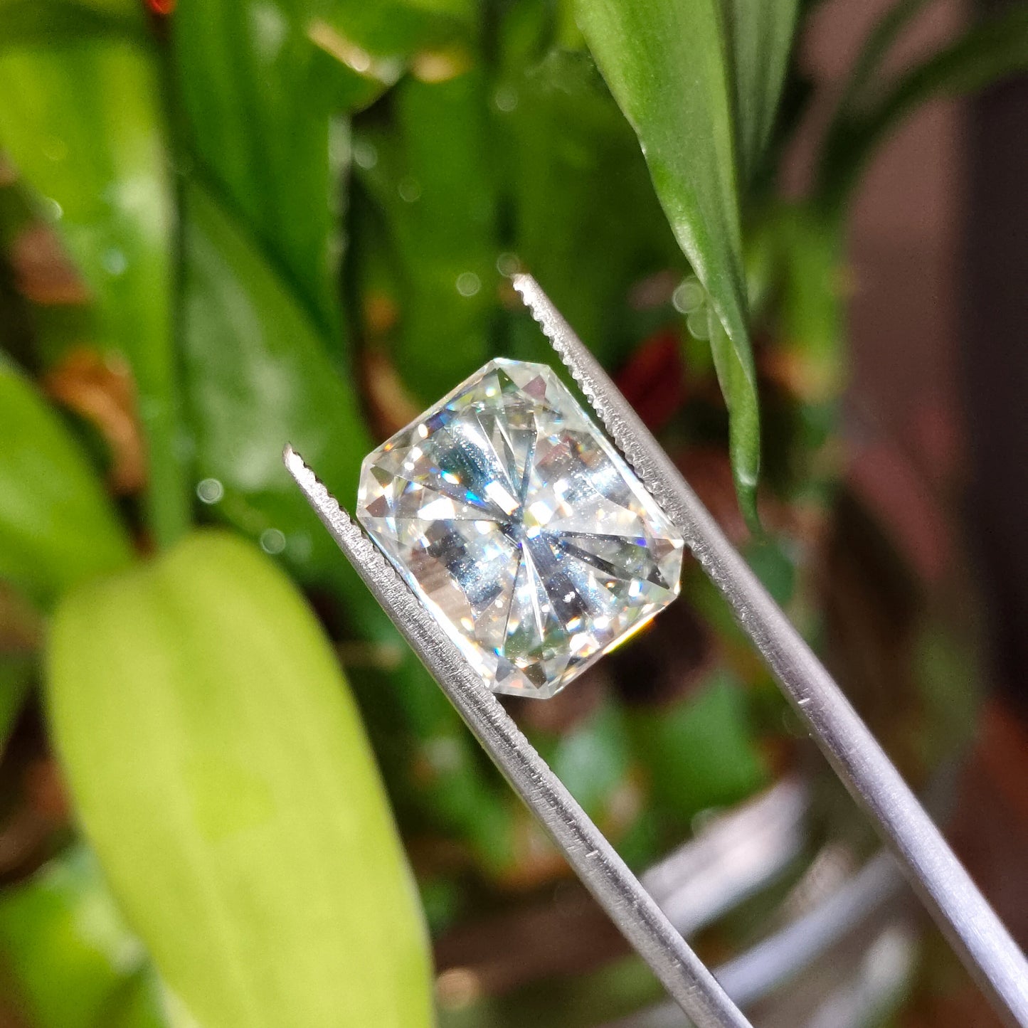 Moissanite Radiant Cut | GRA Certified Laser Engraved Loose Gemstone