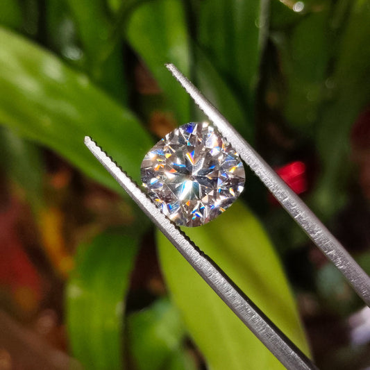 Moissanite Cushion Cut | GRA Certified Laser Engraved Loose Gemstone