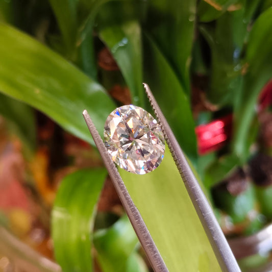 Moissanite Oval Cut | GRA Certified Laser Engraved Loose Gemstone