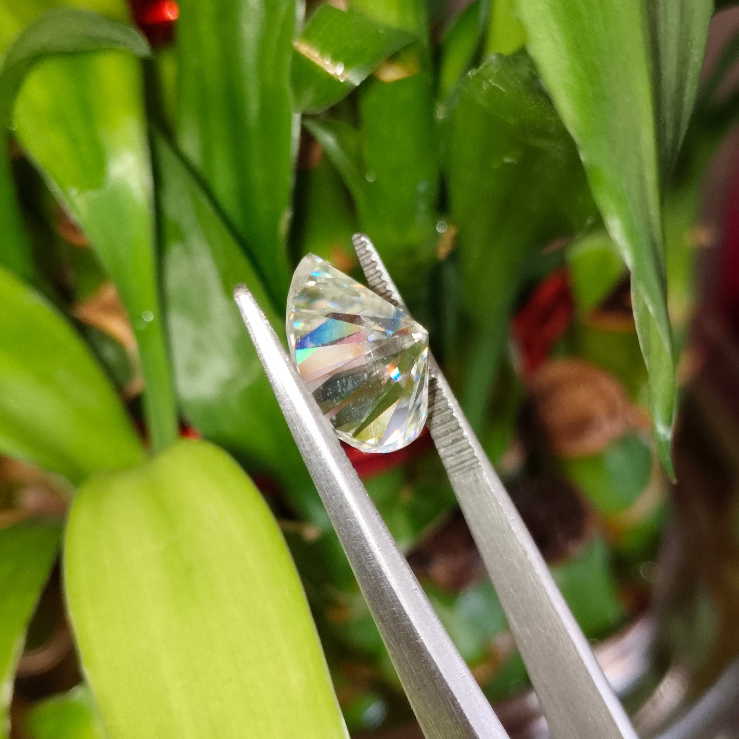 Moissanite Pear Cut | GRA Certified Laser Engraved Loose Gemstone