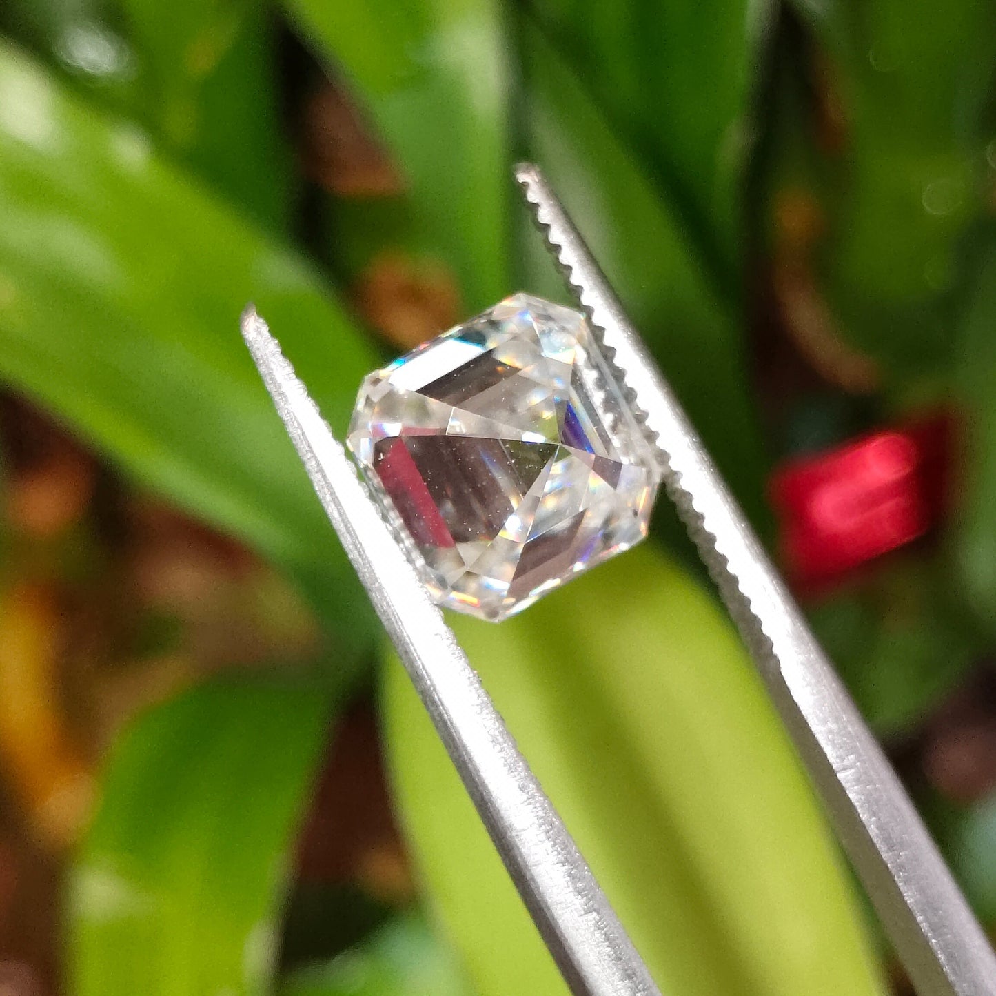 Moissanite Asscher Cut | GRA Certified Laser Engraved Loose Gemstone