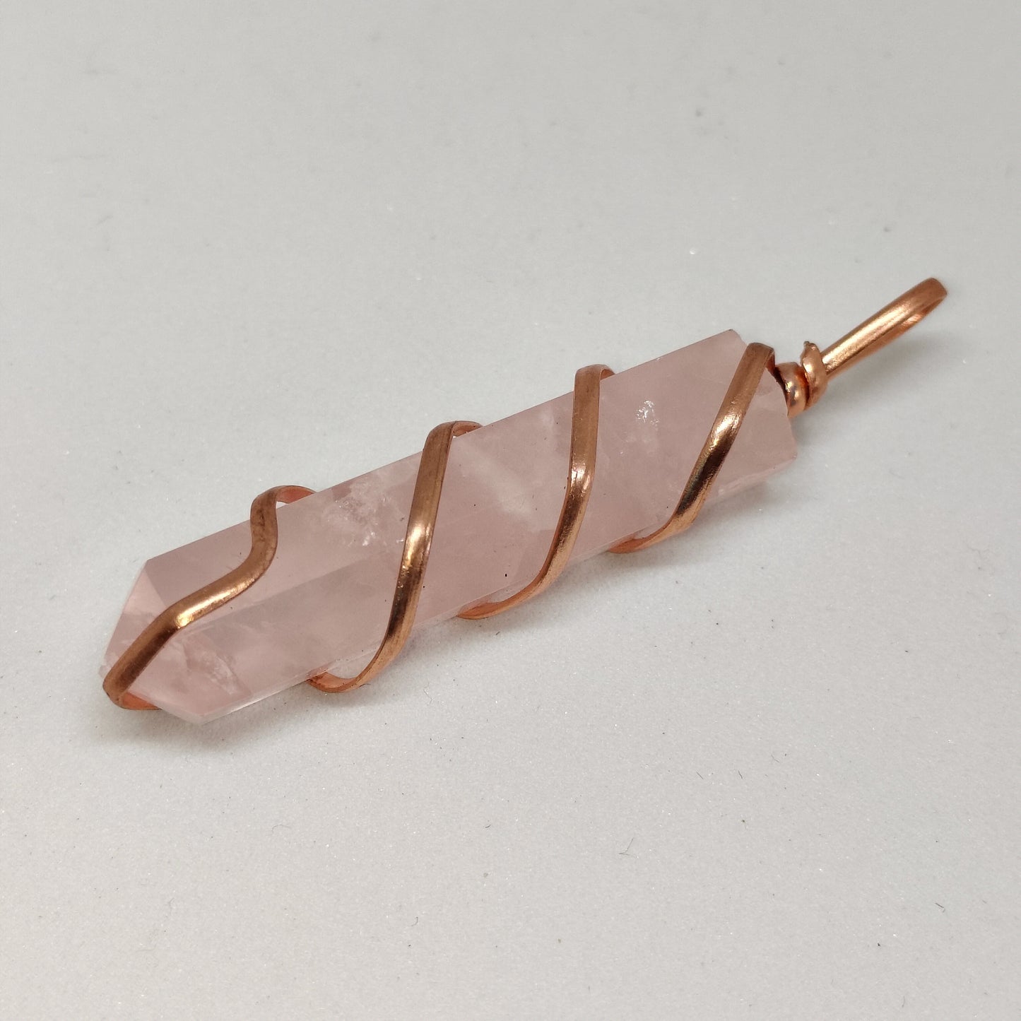 Rose Quartz Pencil Pendant | Authentic Crystal Jewelry