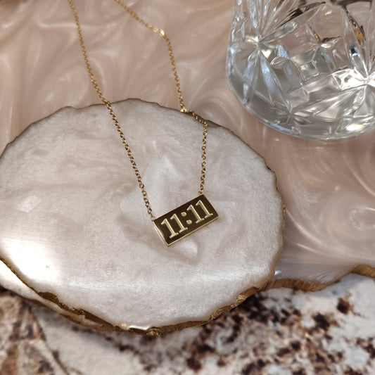 1111 Angel Number 18K Gold Plated Necklace