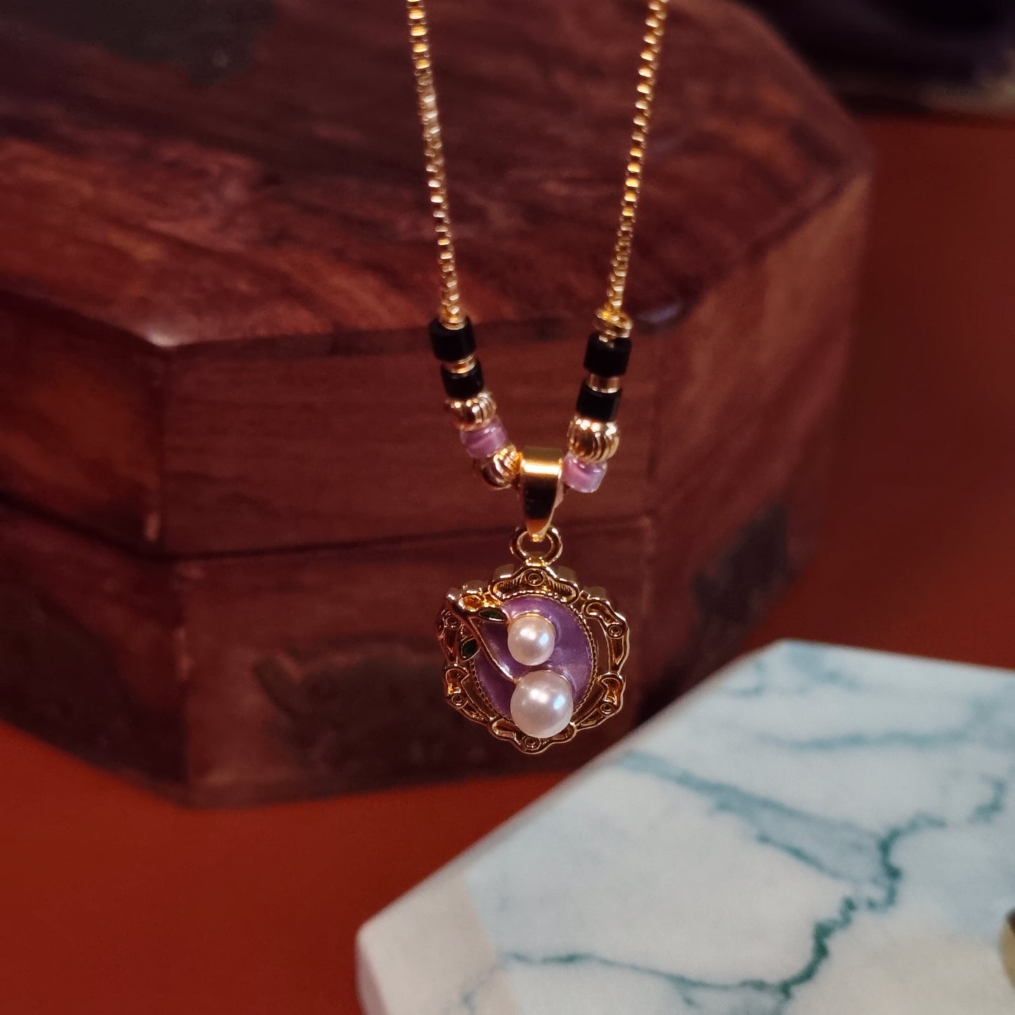 Divine Lilac 18K Gold Plated Mangalsutra