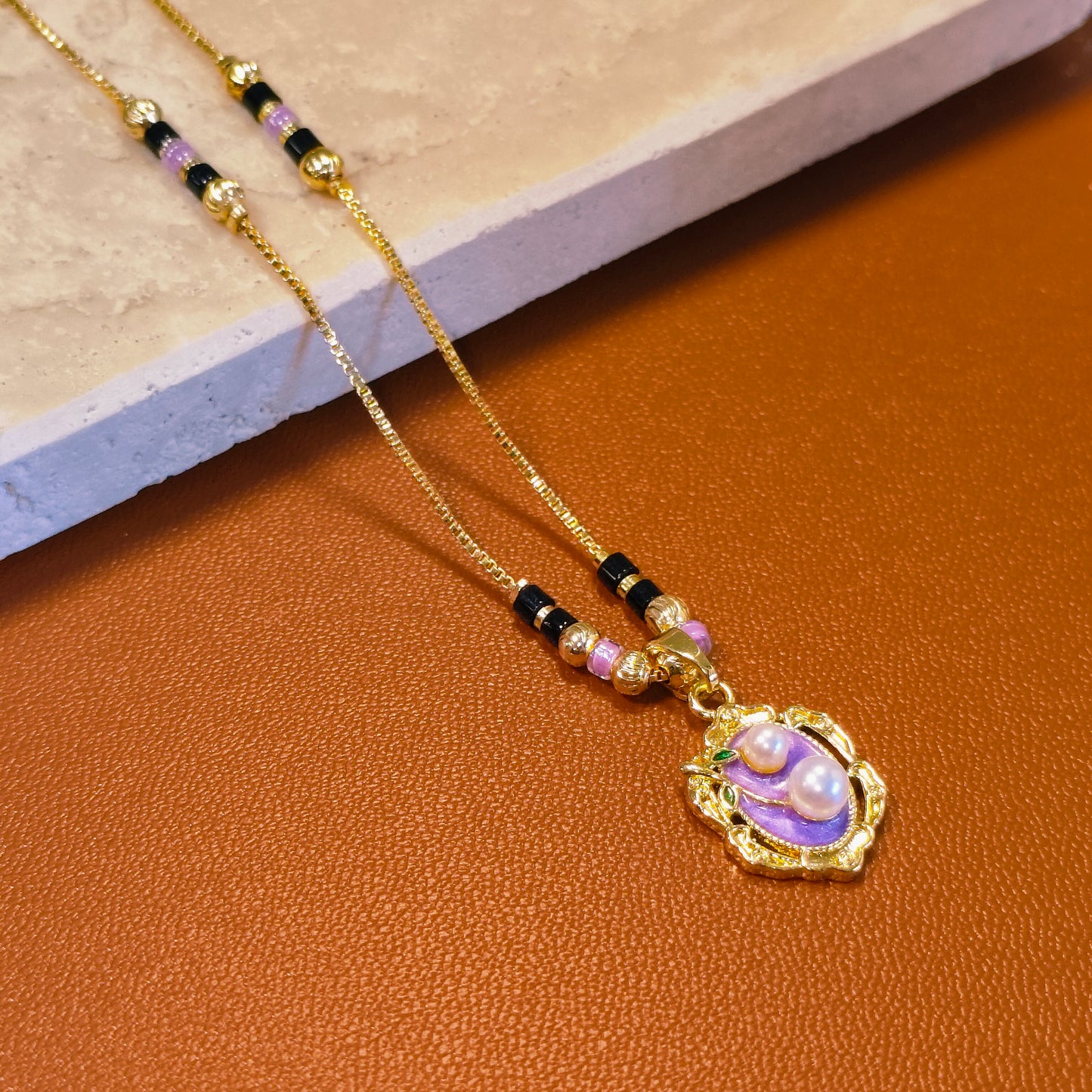 Divine Lilac 18K Gold Plated Mangalsutra