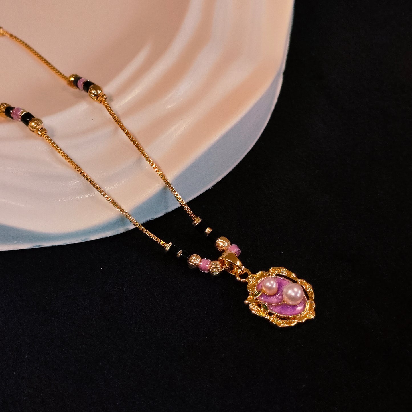 Divine Lilac 18K Gold Plated Mangalsutra