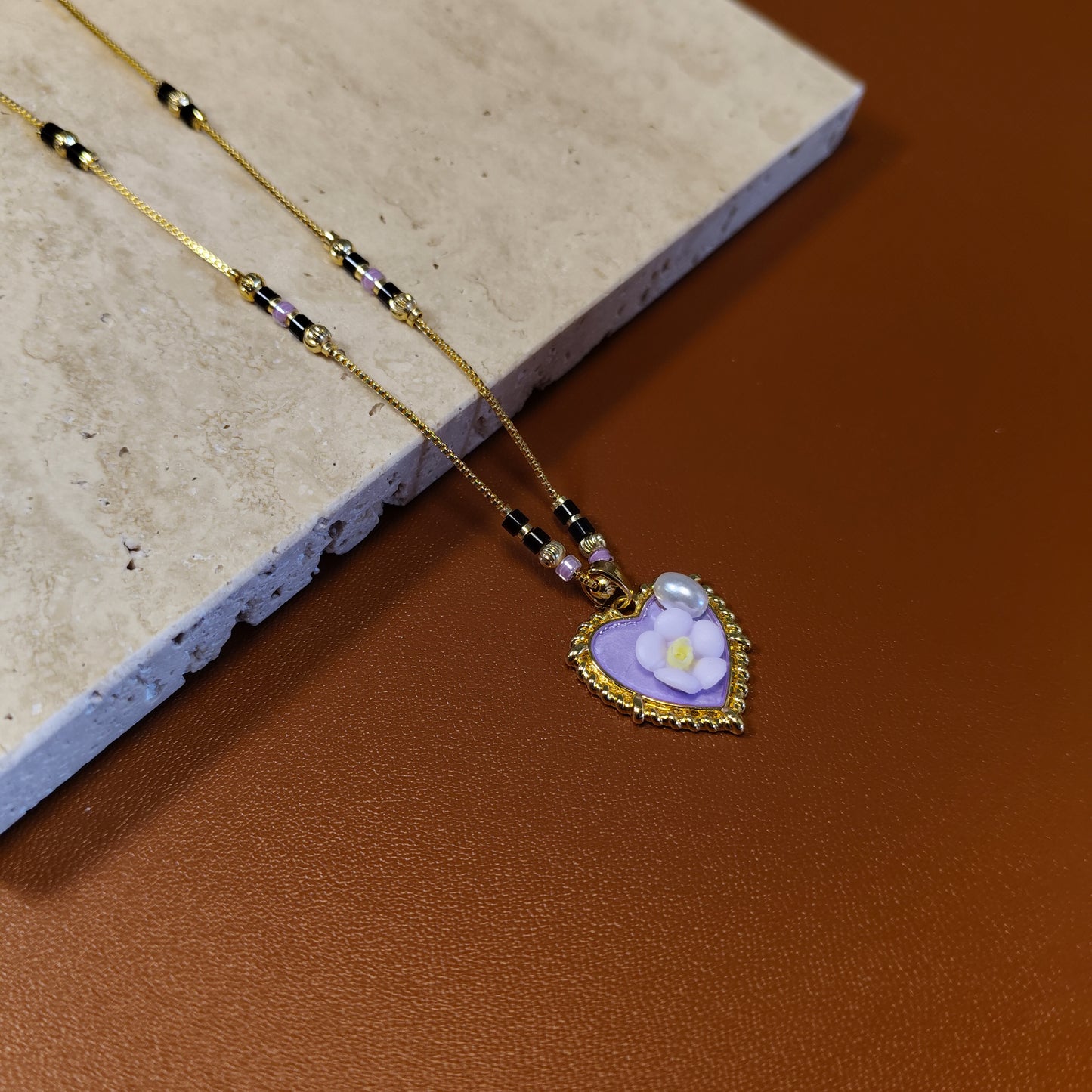 Violet Bloom 18K Gold Plated Mangalsutra