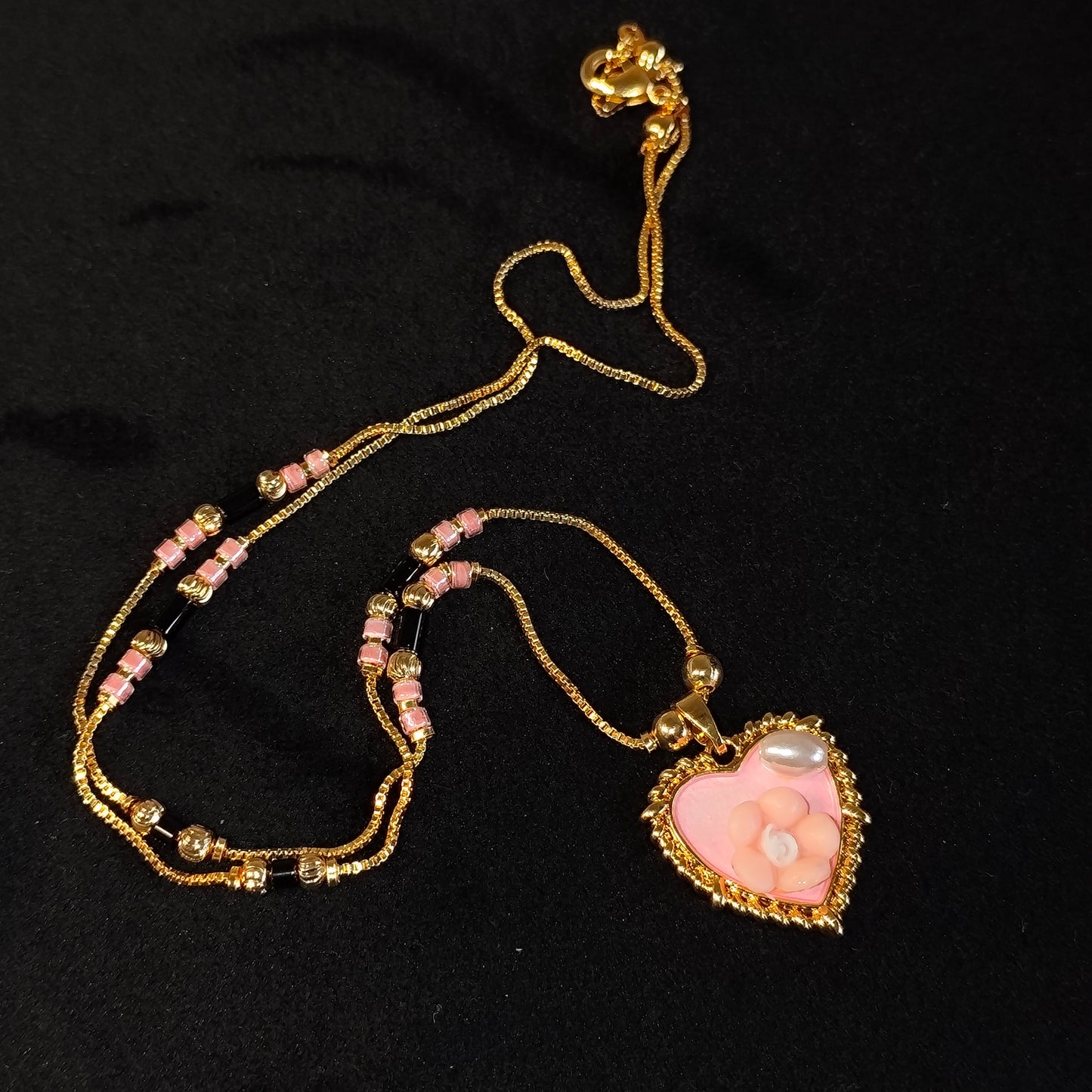 Pink Bloom 18K Gold Plated Mangalsutra