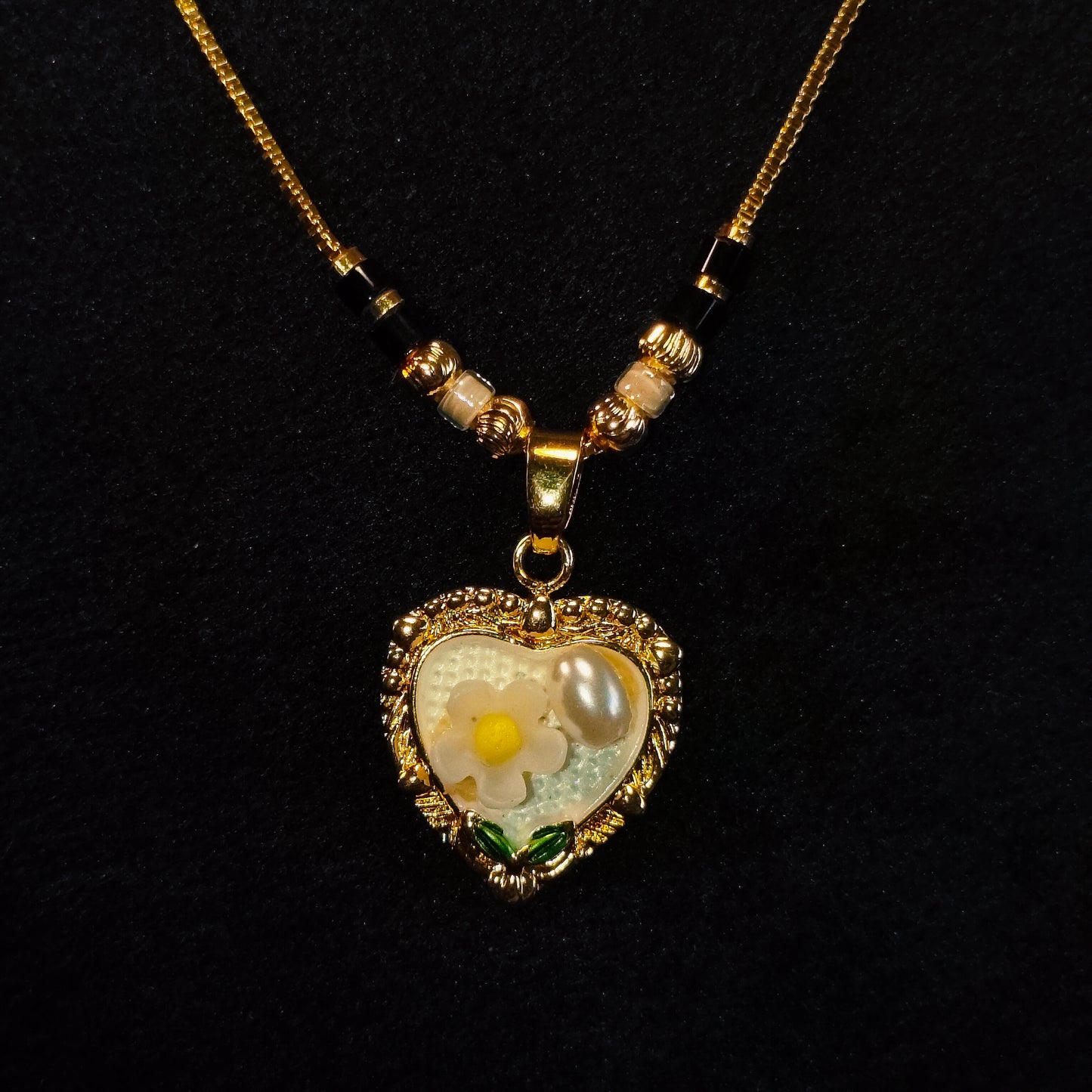 White Bloom 18K Gold Plated Mangalsutra