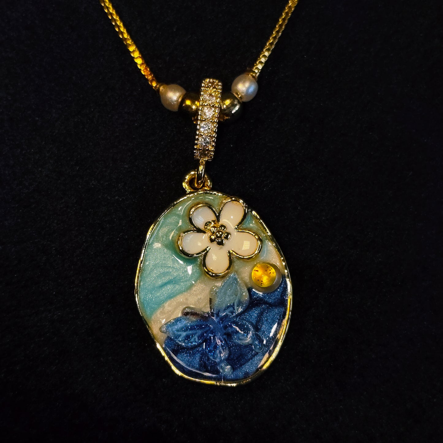 Blue Blossom 18K Gold Plated Mangalsutra