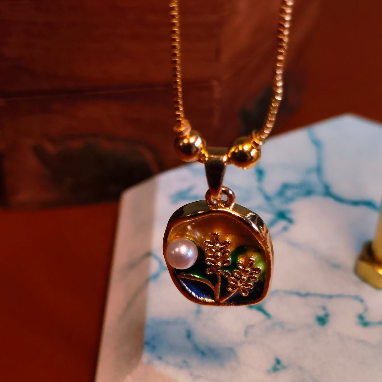 Celestial Garden 18K Gold Plated Mangalsutra by AadiShakti Crystalls