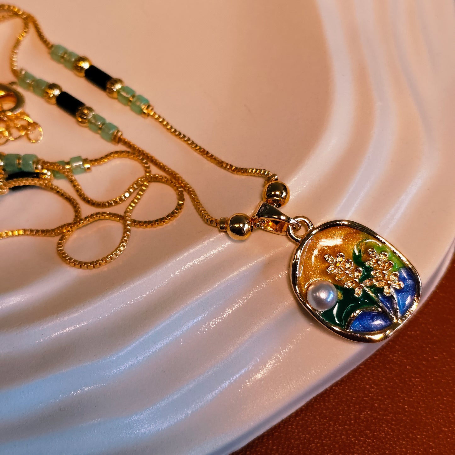 Celestial Garden 18K Gold Plated Mangalsutra by AadiShakti Crystalls