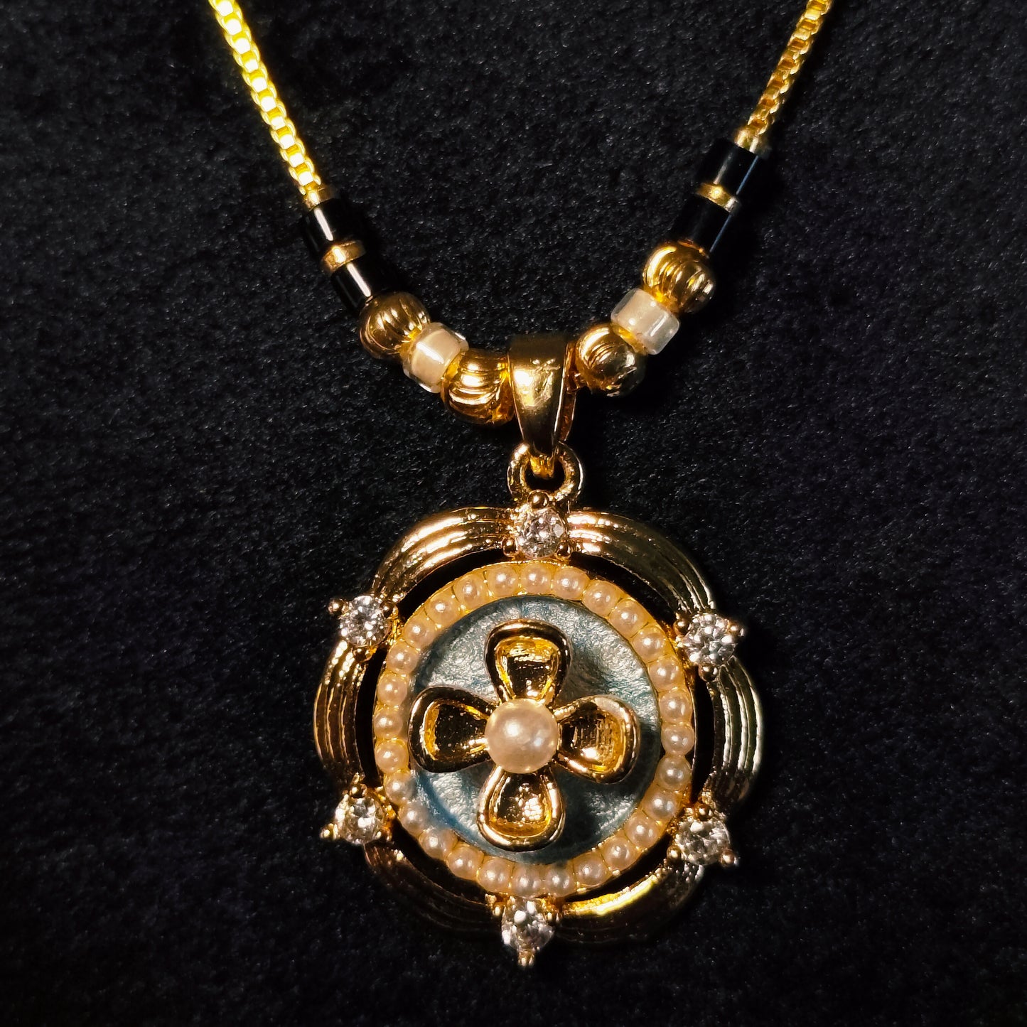 Silver Mist 18K Gold Plated Mangalsutra