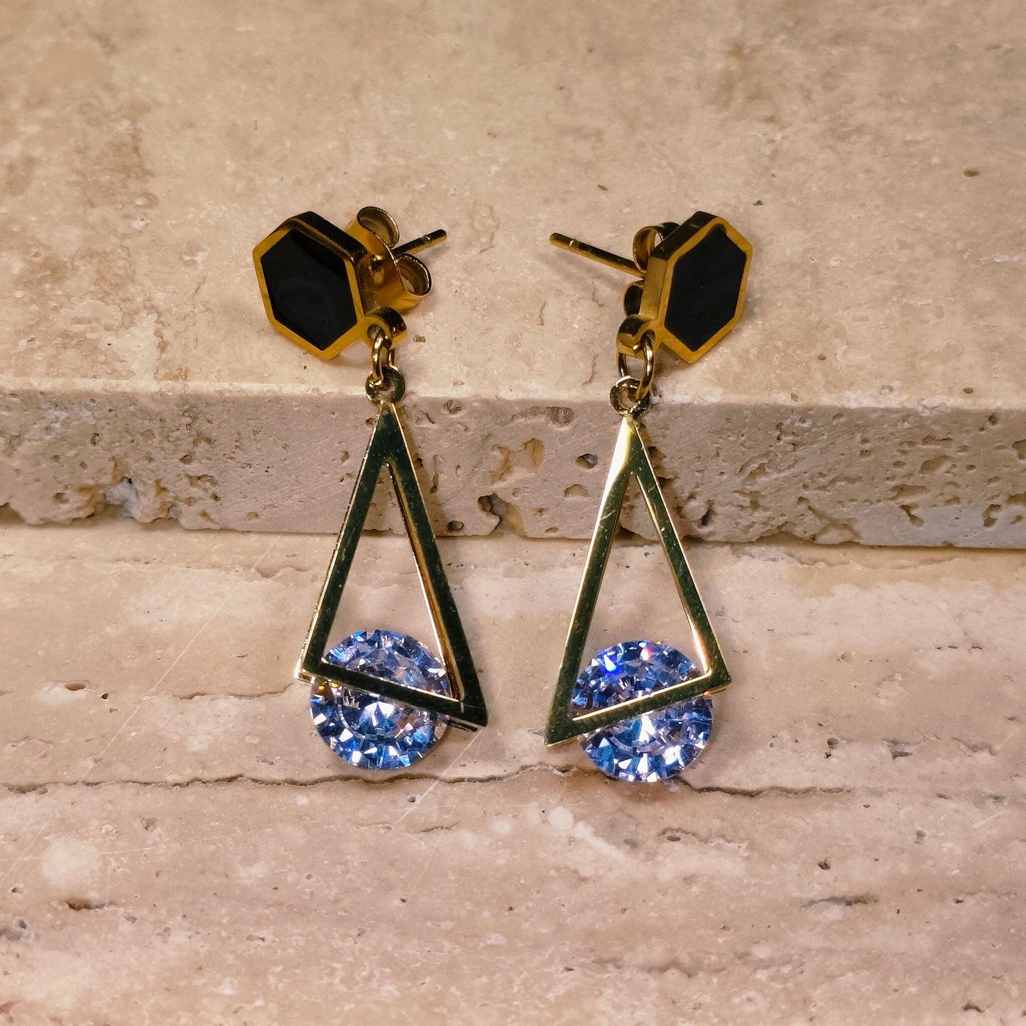 Midnight Glow 18K Gold Plated Earrings