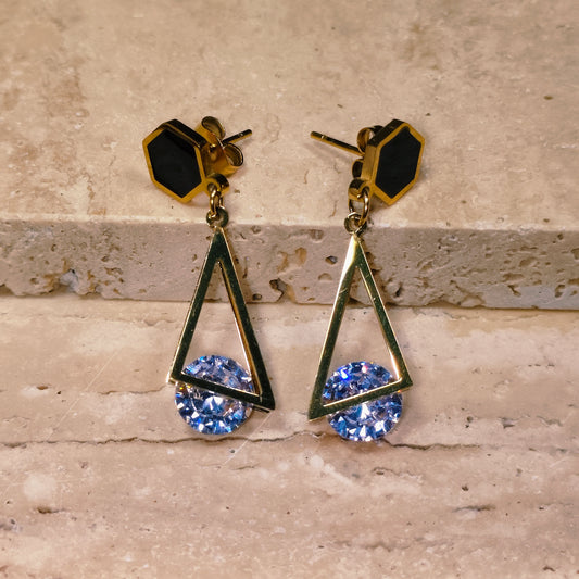 Midnight Glow 18K Gold Plated Earrings