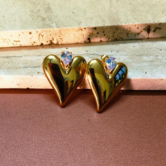 Eternal Heart 18K Gold Plated Earrings