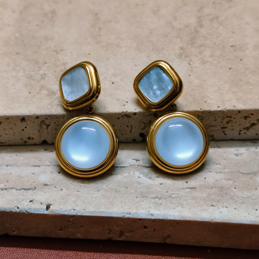 Moonlit Whisper 18K Gold Plated Earrings