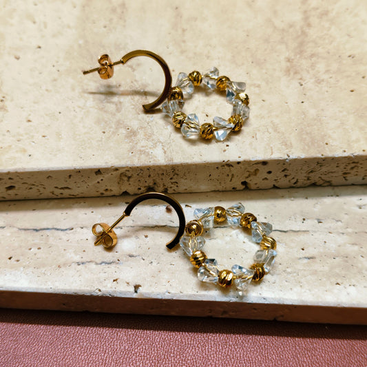 Crystal Dew 18K Gold Plated Earrings