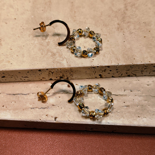 Crystal Dew 18K Gold Plated Earrings